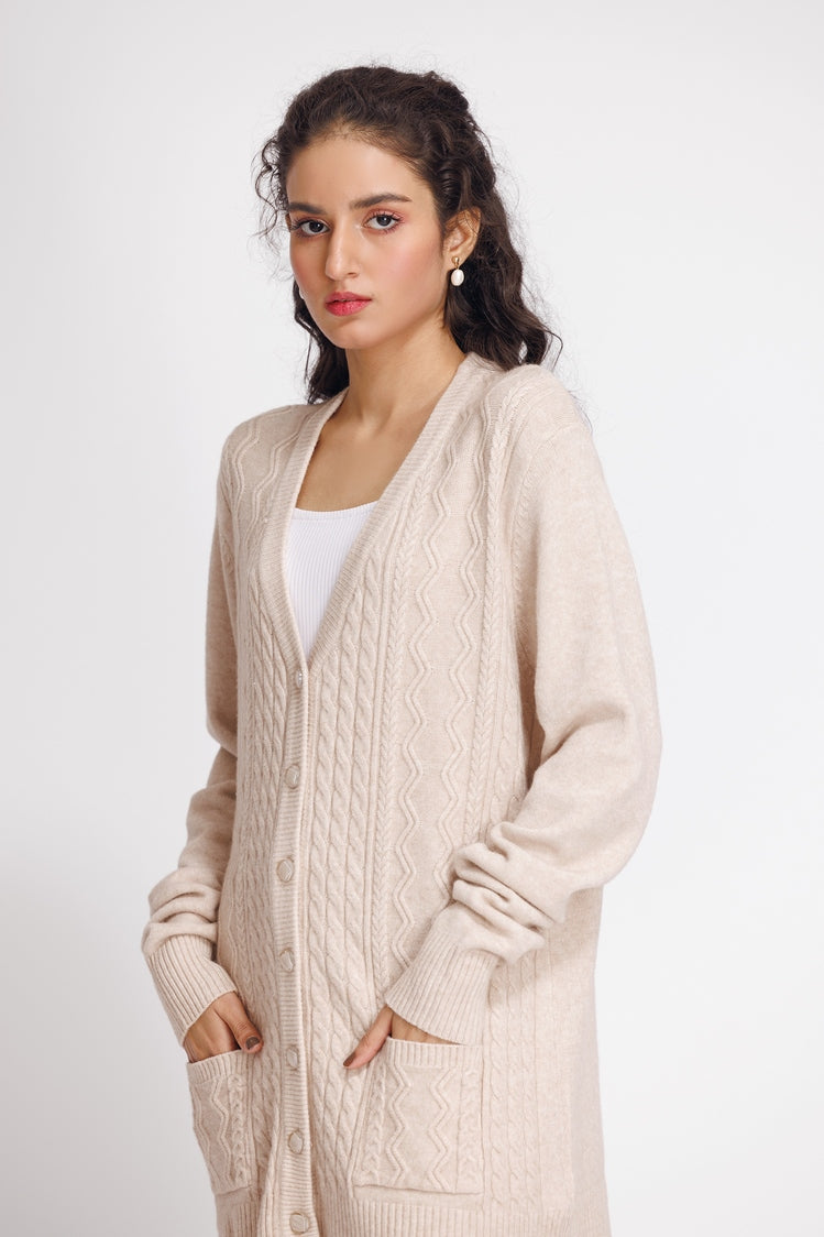 V-Neck Cardigan Sweater