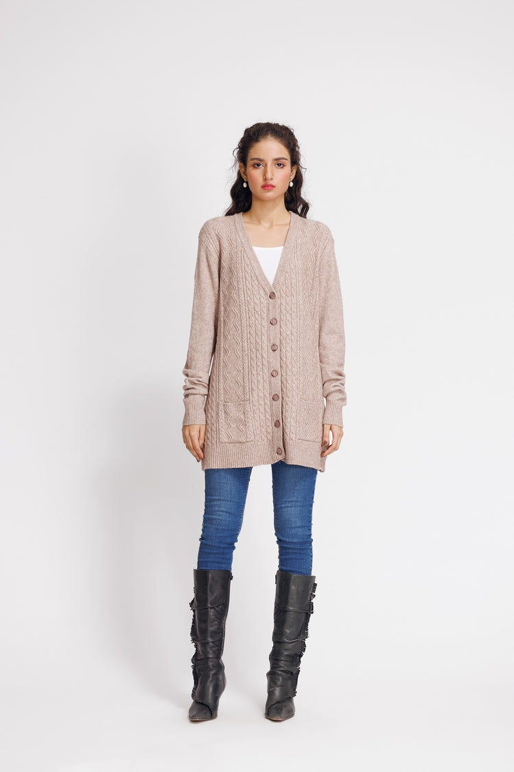 V-Neck Cardigan Sweater