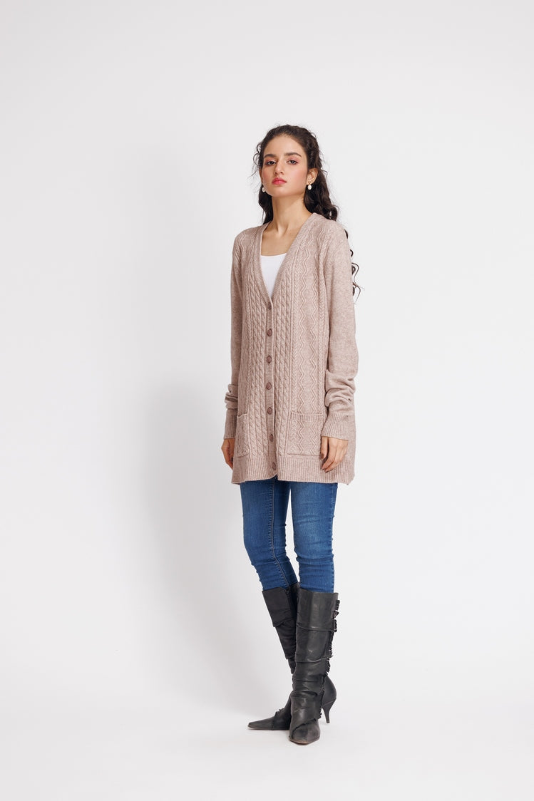 V-Neck Cardigan Sweater