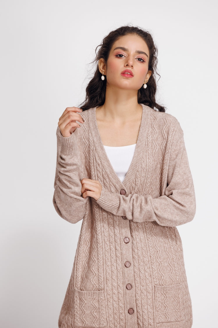 V-Neck Cardigan Sweater