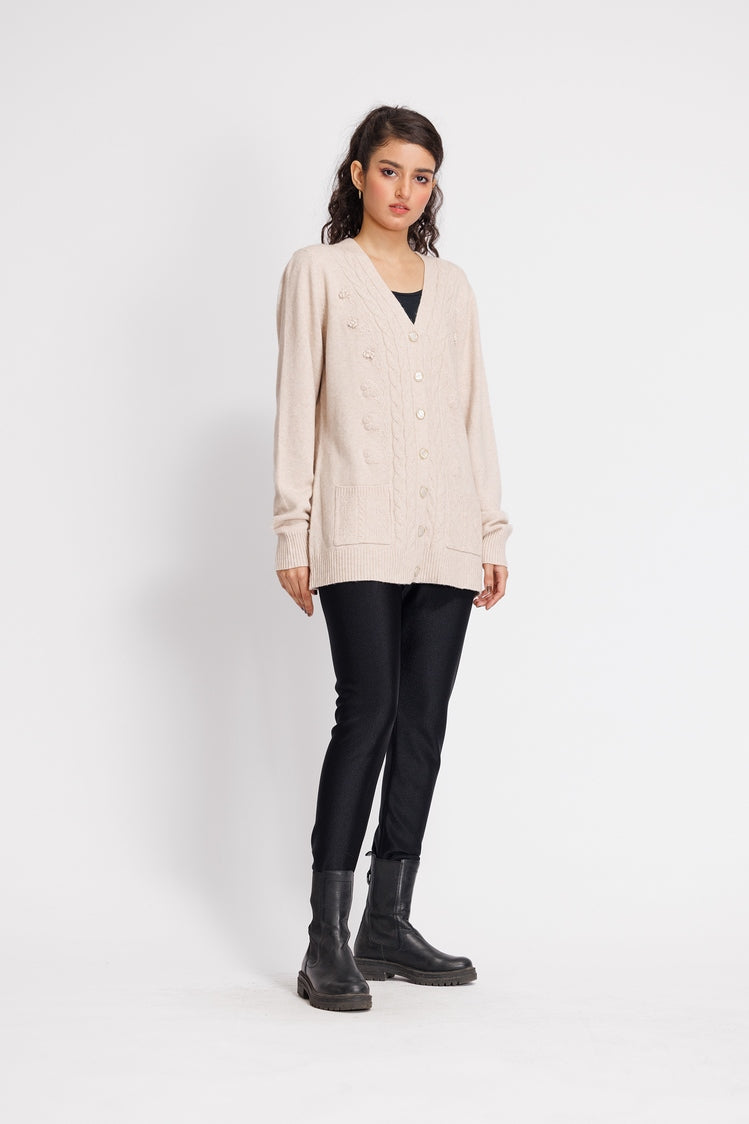 V-Neck Cardigan Sweater