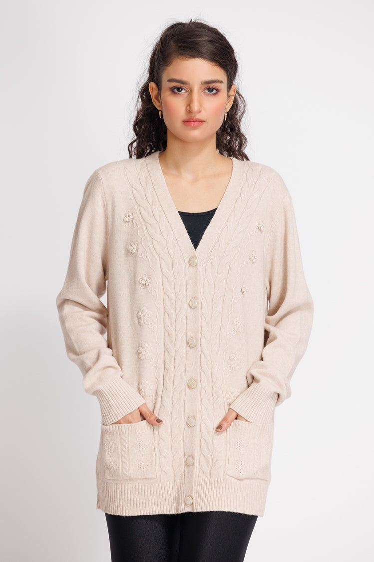 V-Neck Cardigan Sweater