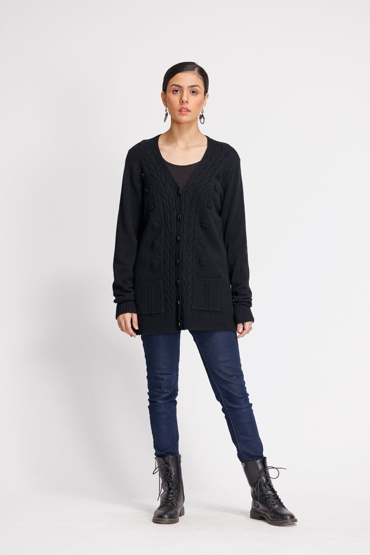 V-Neck Cardigan Sweater