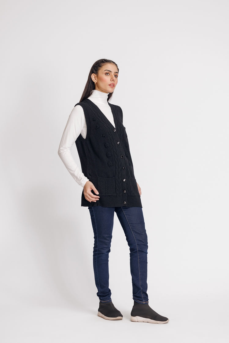 V-Neck Cardigan Sweater