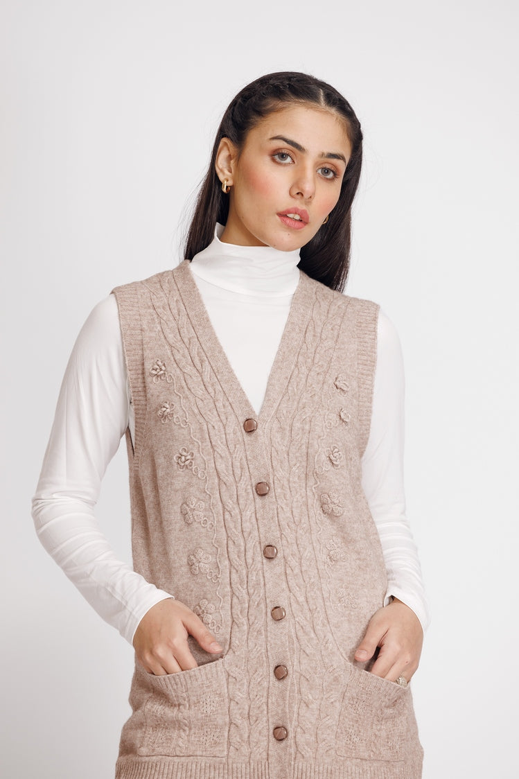 V-Neck Cardigan Sweater