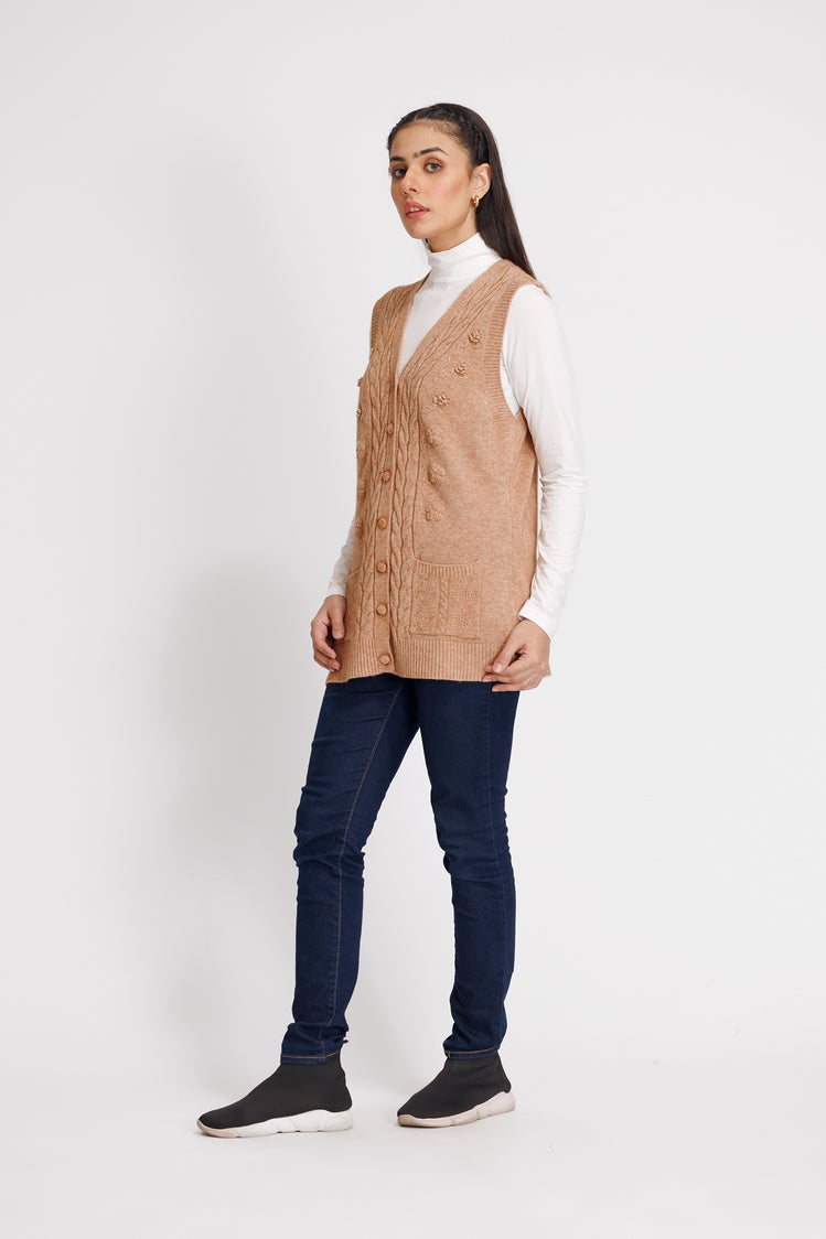 V-Neck Cardigan Sweater