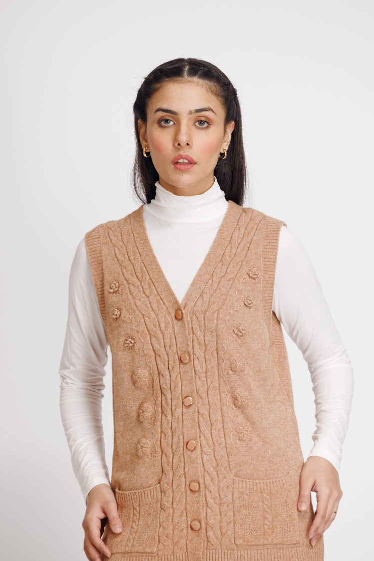 V-Neck Cardigan Sweater