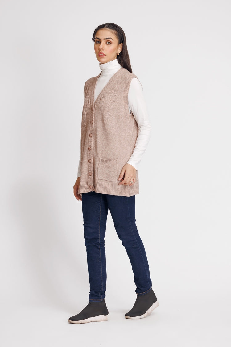 V-Neck Cardigan Sweater