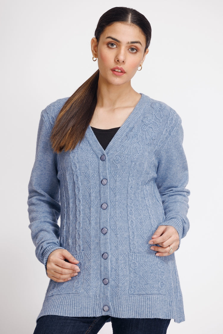 V-Neck Cardigan Sweater – Ellena