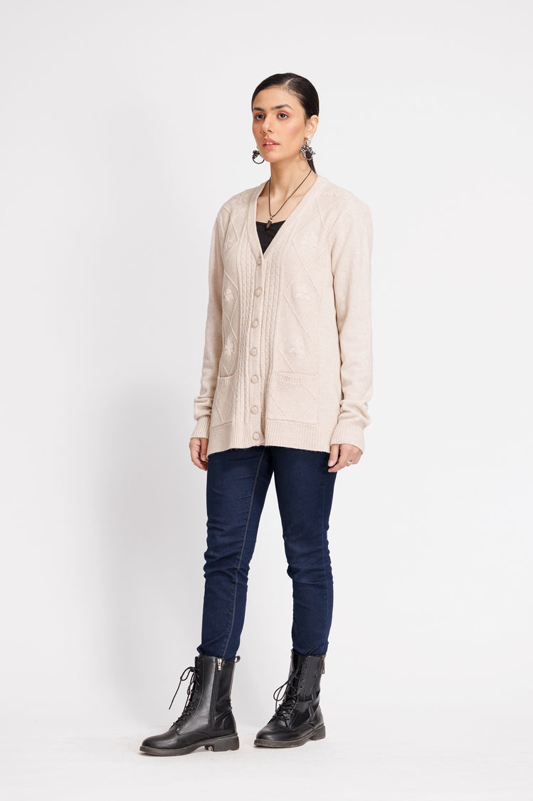 V-Neck Cardigan Sweater