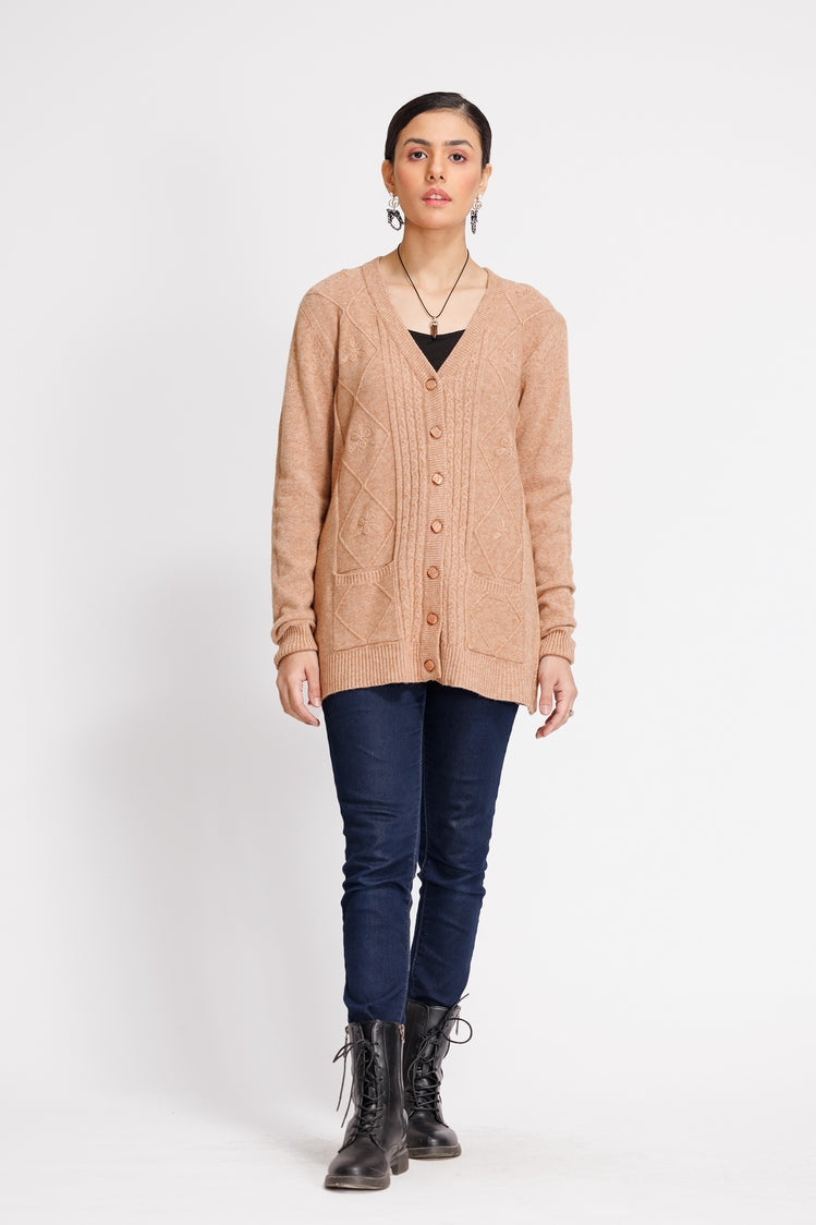 V-Neck Cardigan Sweater