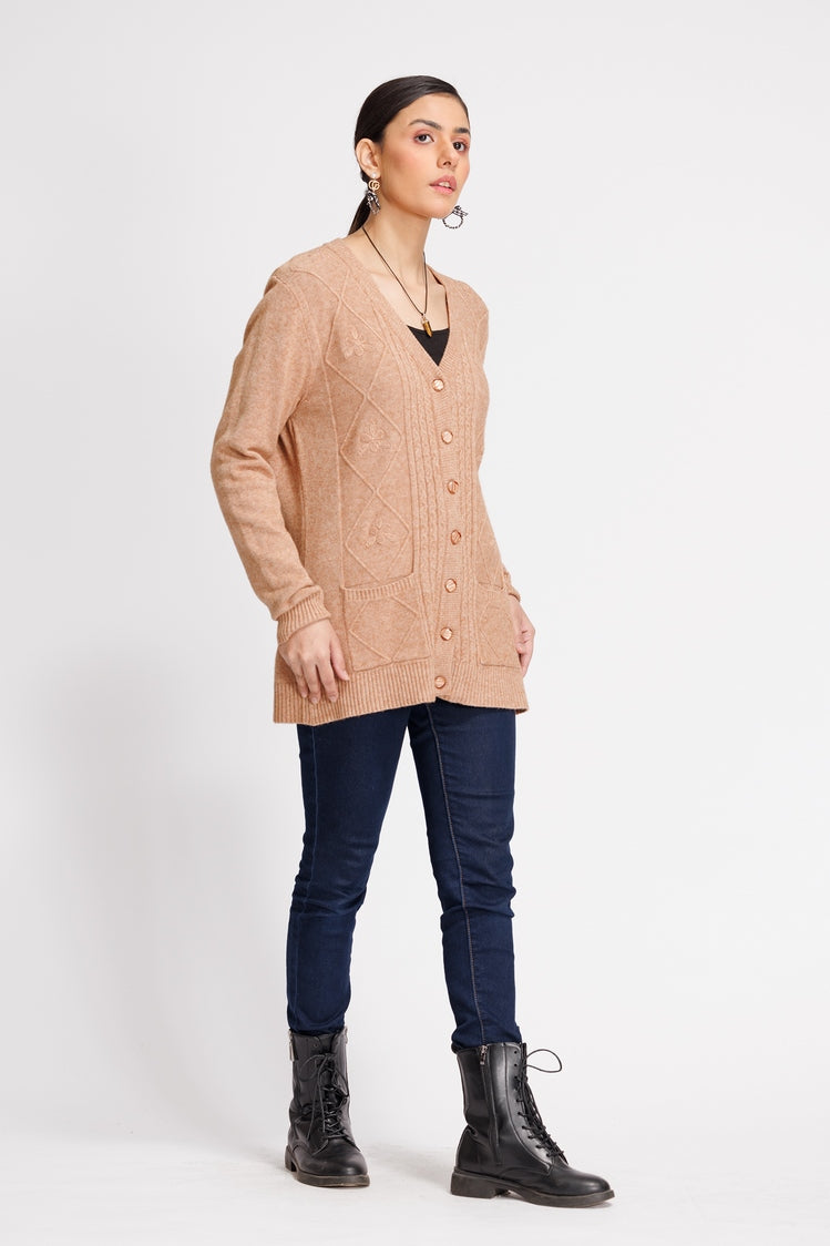 V-Neck Cardigan Sweater