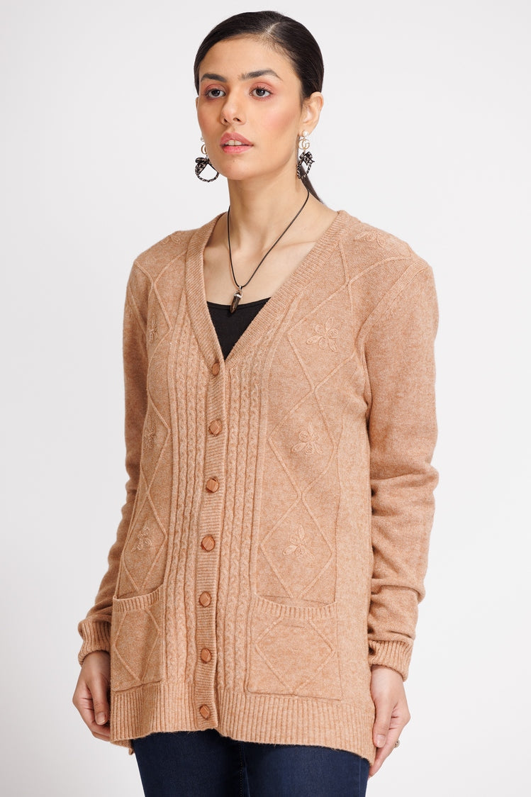 V-Neck Cardigan Sweater