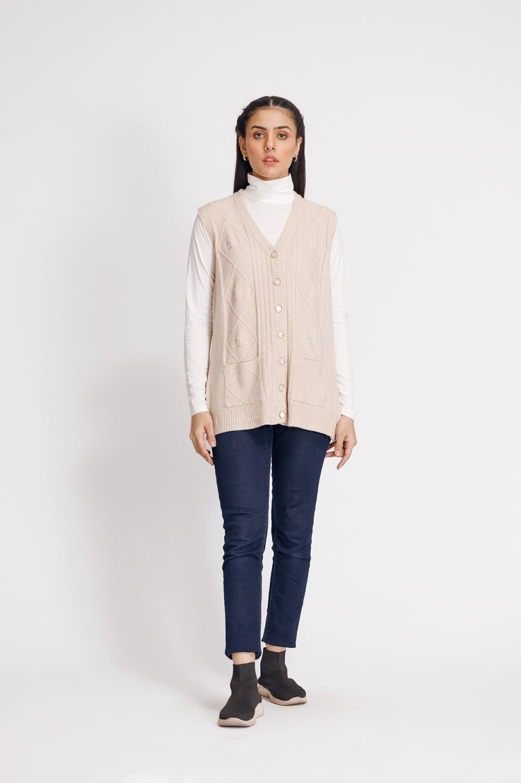 V-Neck Cardigan Sweater