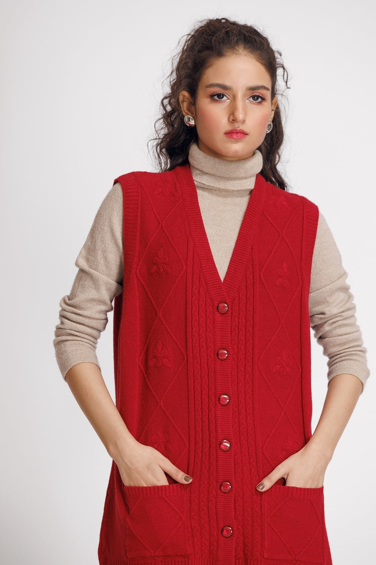 V-Neck Cardigan Sweater