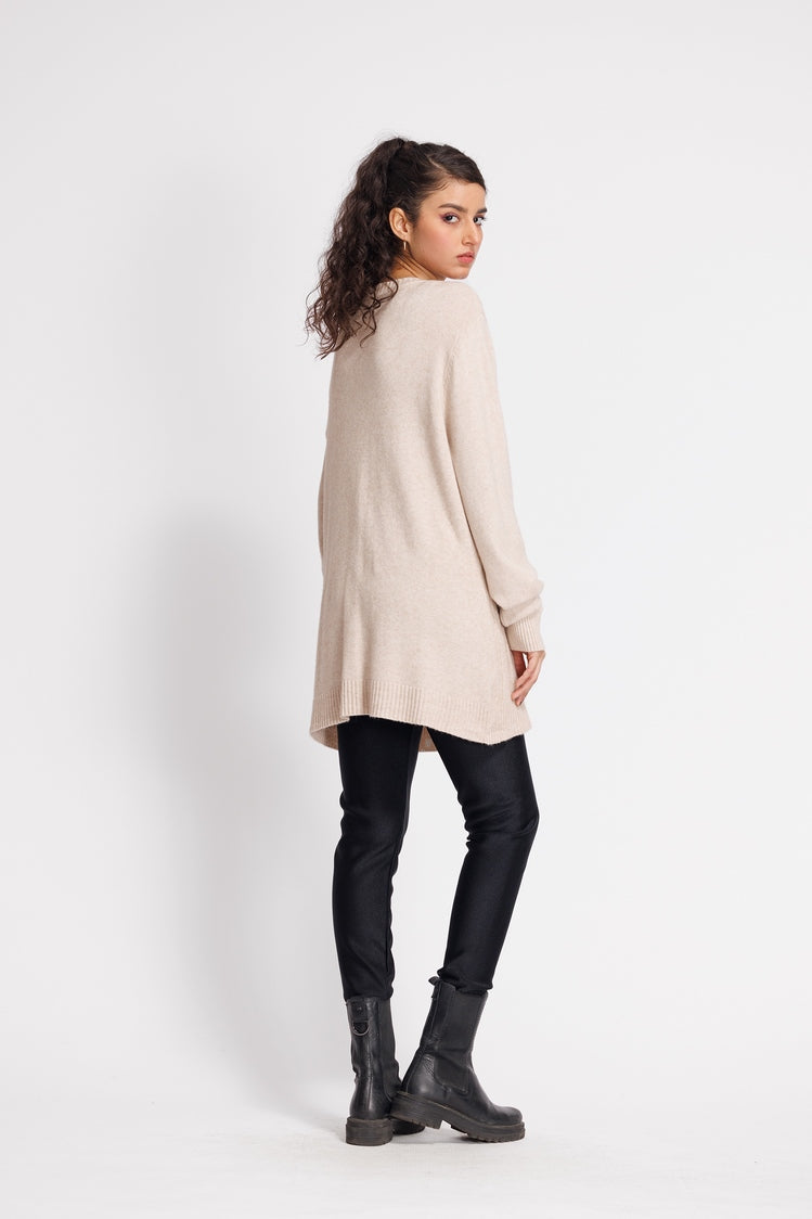 Round Neck Cardigan Sweater