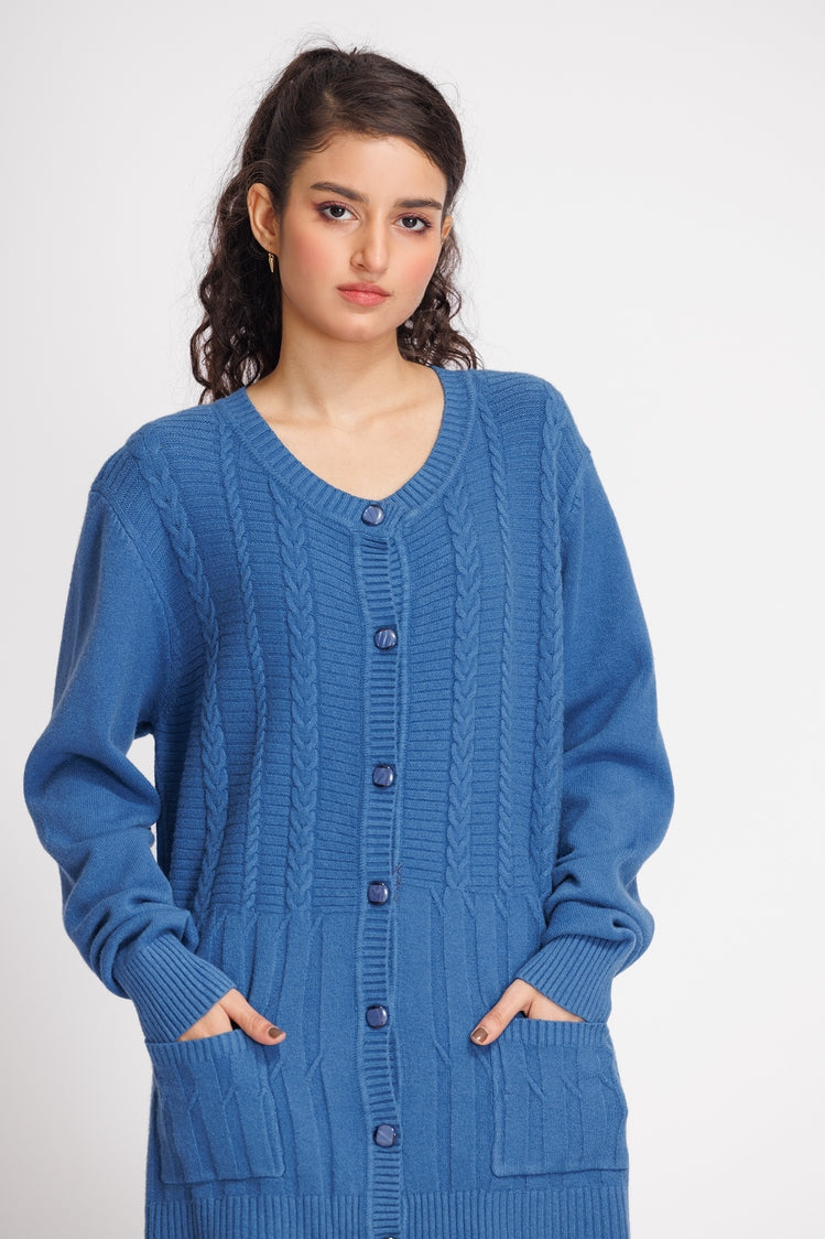 Round Neck Cardigan Sweater