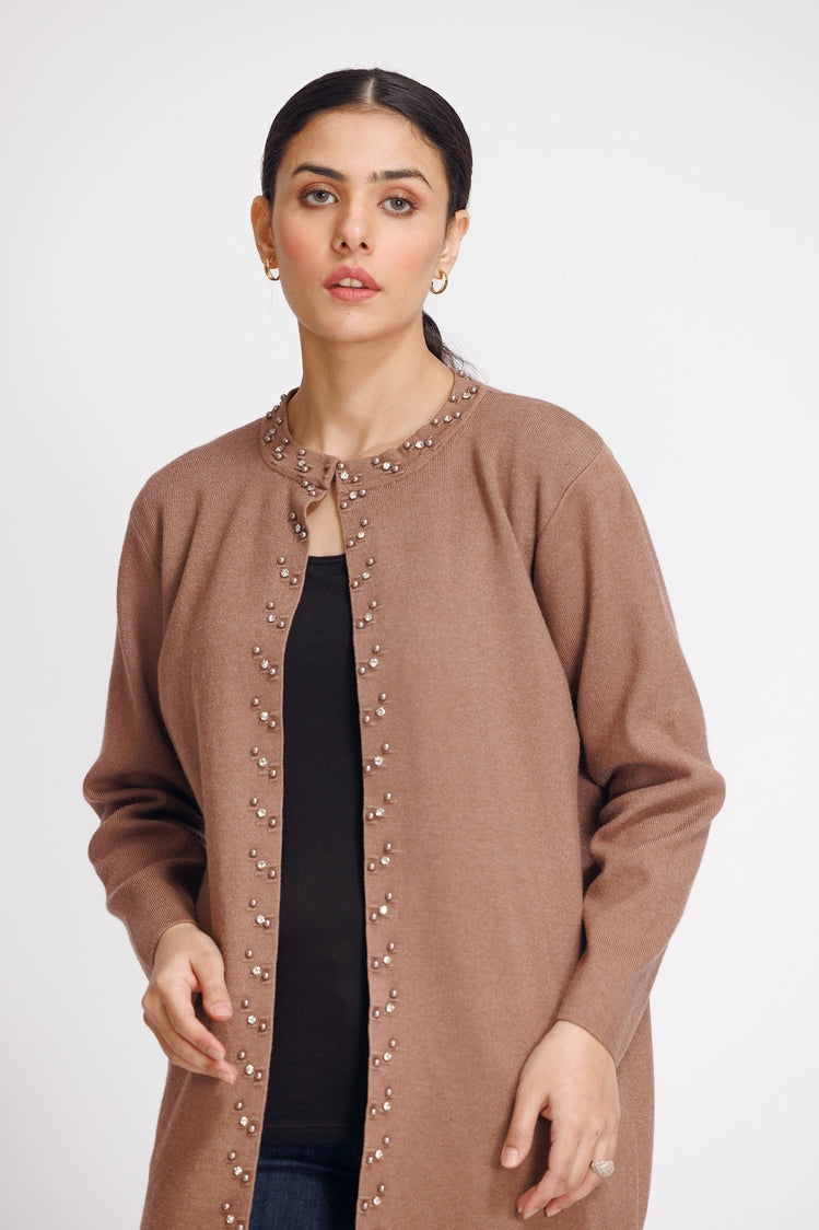 Round Neck Cardigan Sweater