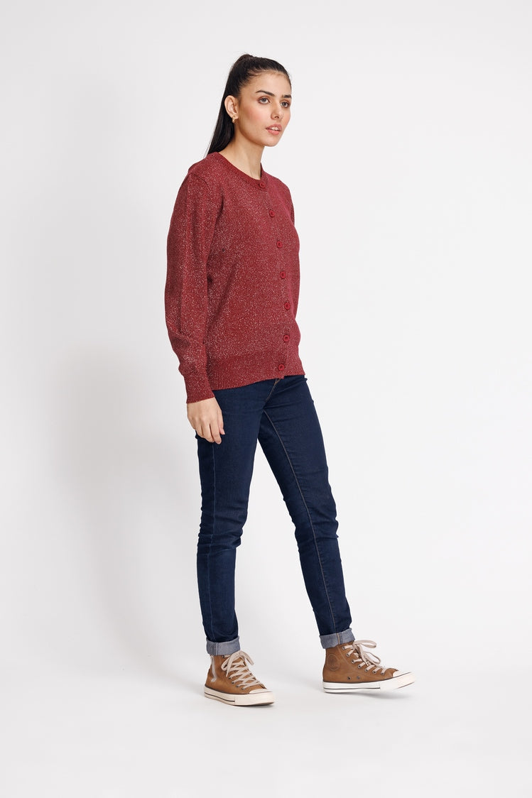 Round Neck Cardigan Sweater