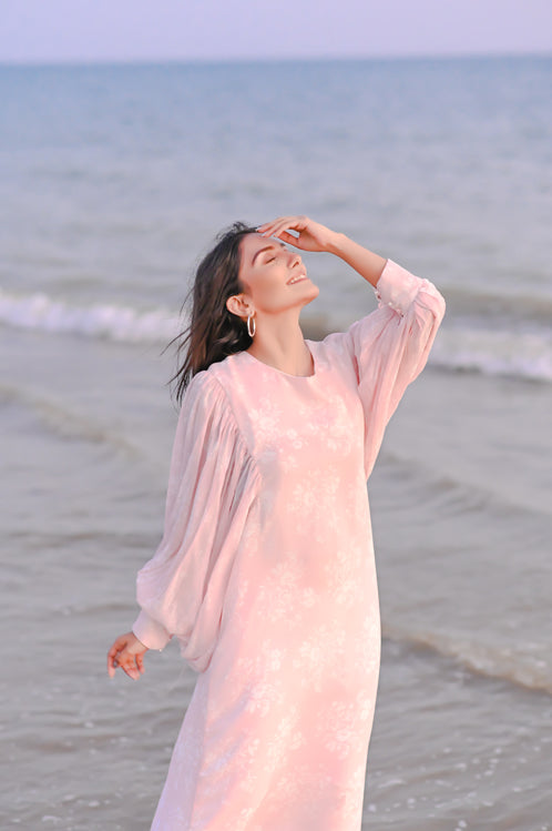 Floral Print Chiffon Dress Ellena Floral Print Chiffon Dress Ellena