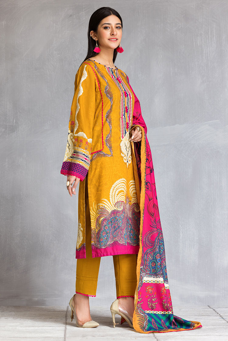 3-PC Stitched Khaddar Suit