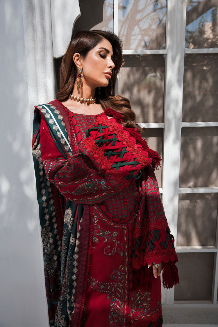 3-PC Unstitched Embroidered Jacquard Khaddar Suit