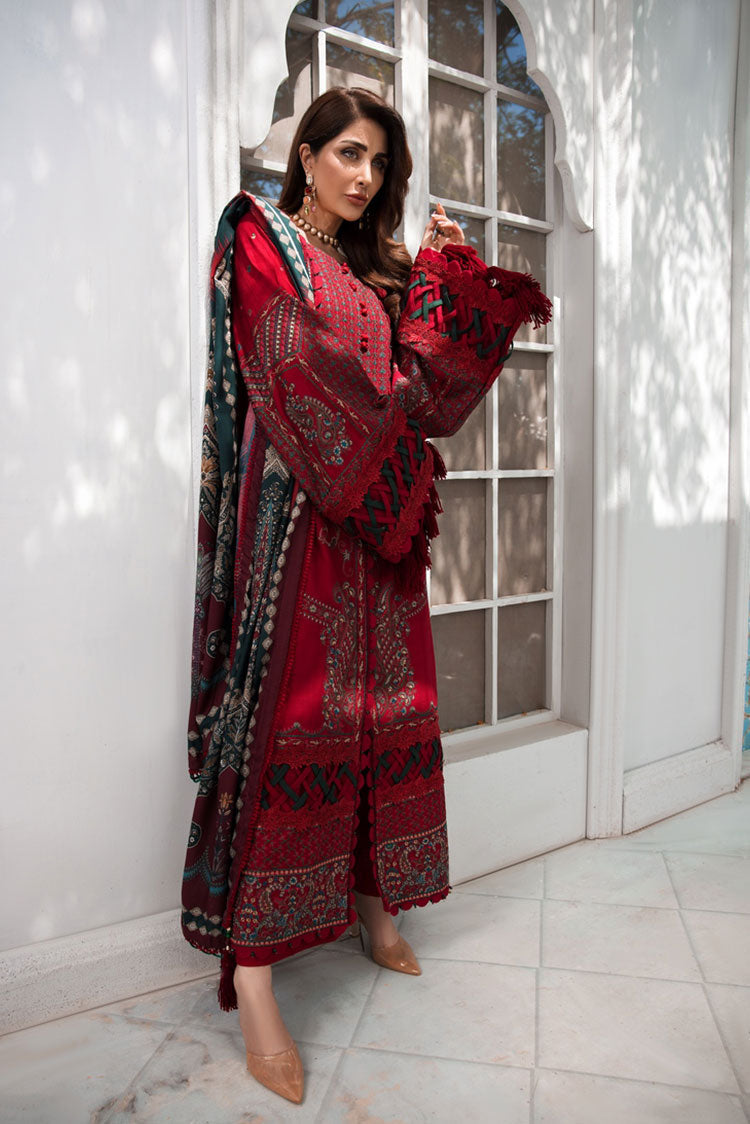 3-PC Unstitched Embroidered Jacquard Khaddar Suit