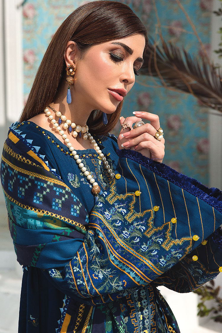 3-PC Unstitched Embroidered Jacquard Khaddar Suit