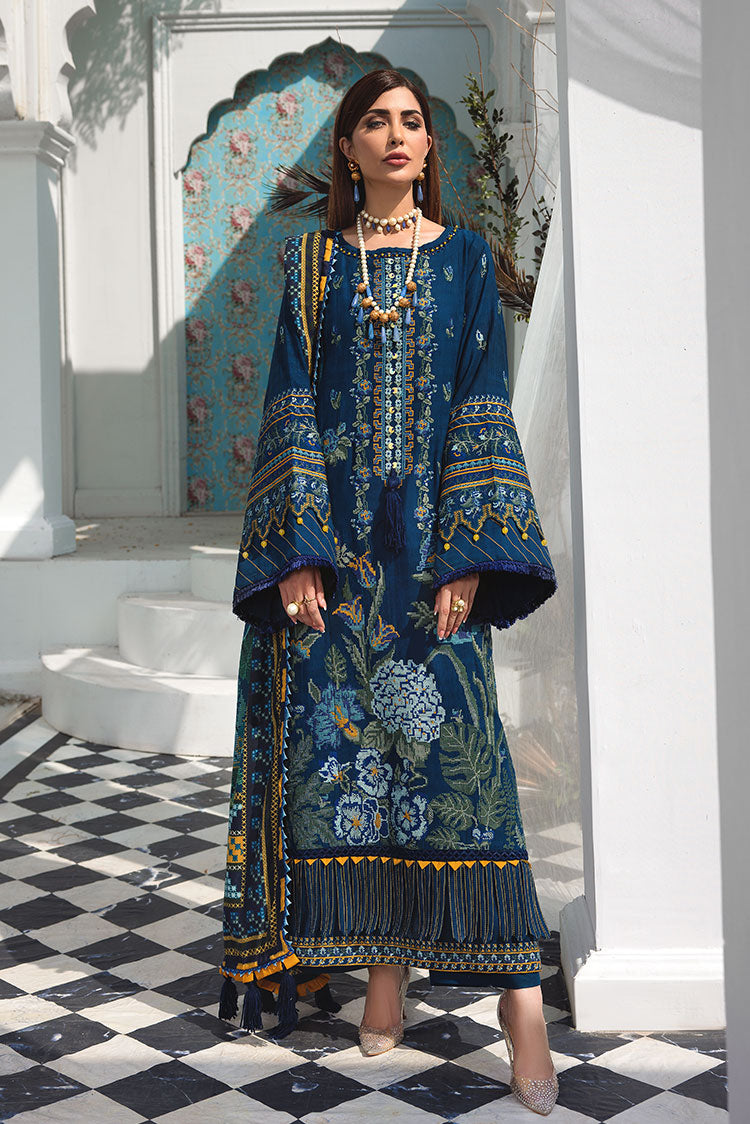 3-PC Unstitched Embroidered Jacquard Khaddar Suit