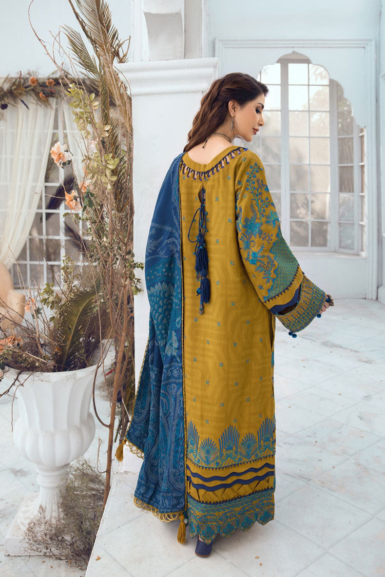 3-PC Unstitched Embroidered Jacquard Khaddar Suit