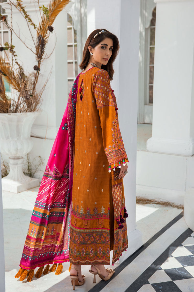 3-PC Unstitched Embroidered Jacquard Khaddar Suit