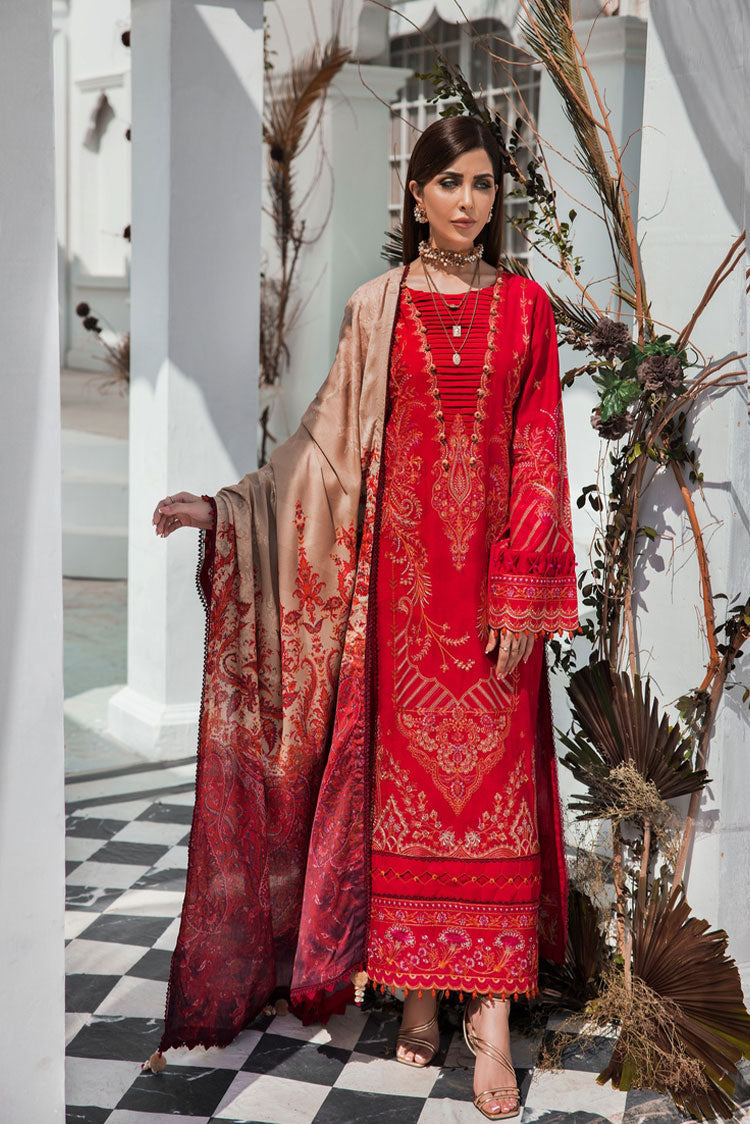 3-PC Unstitched Embroidered Jacquard Khaddar Suit