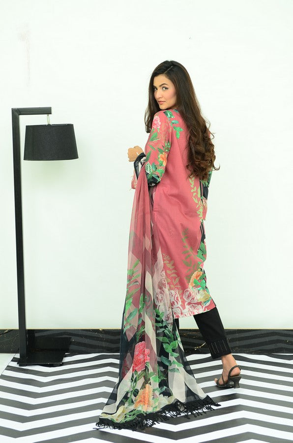 3-PC Unstitched Digital Printed Lawn Suit