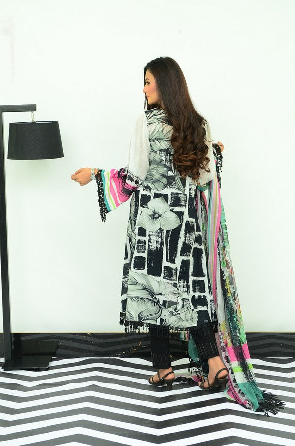 3-PC Unstitched Digital Printed Lawn Suit