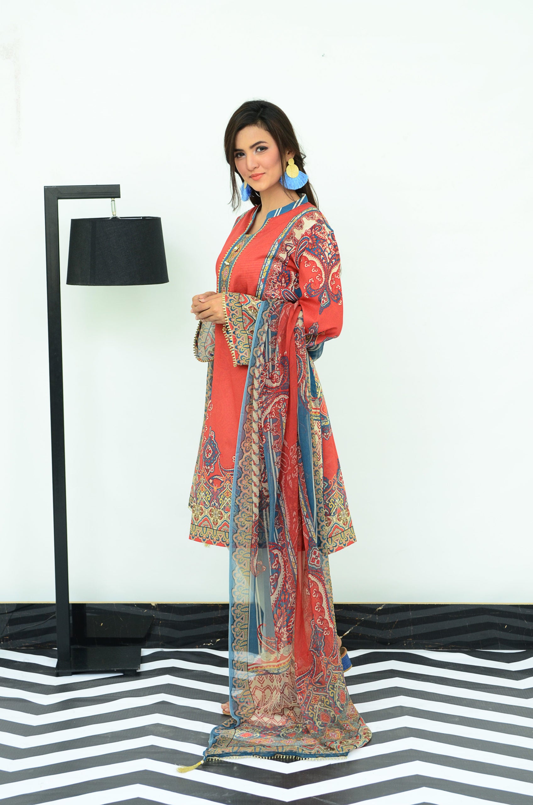 3-PC Unstitched Digital Printed Lawn Suit