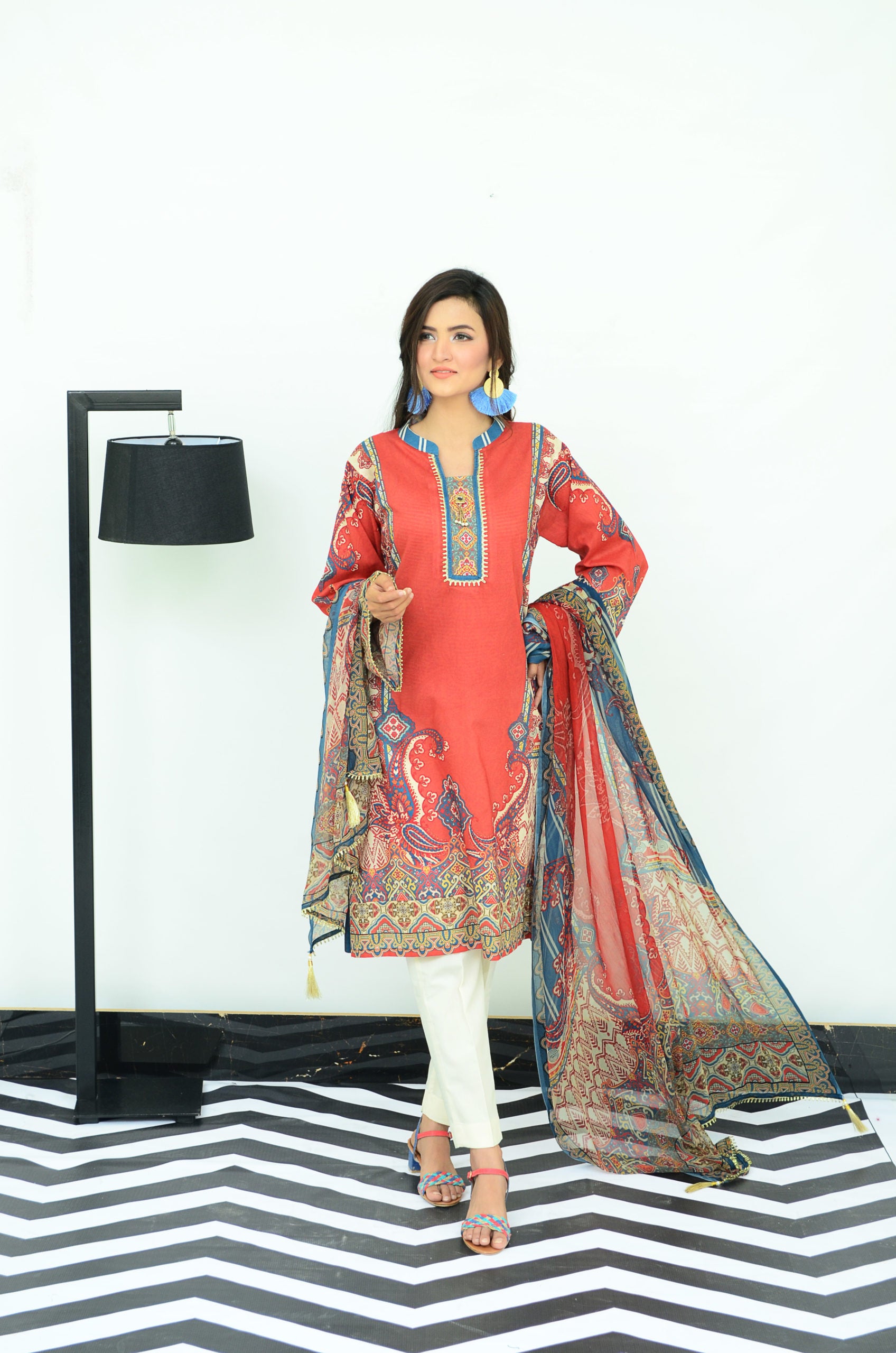 3-PC Unstitched Digital Printed Lawn Suit