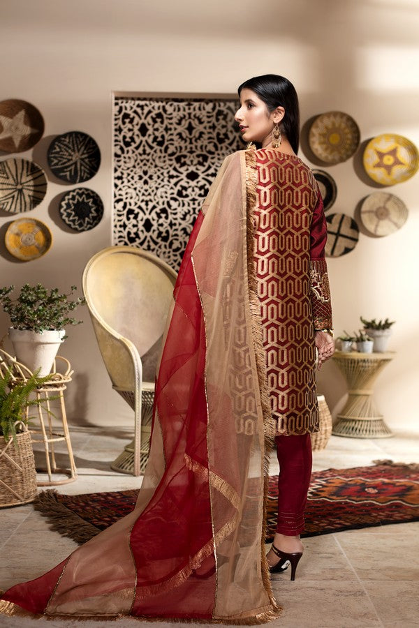 3-PC Stitched Jacquard Suit