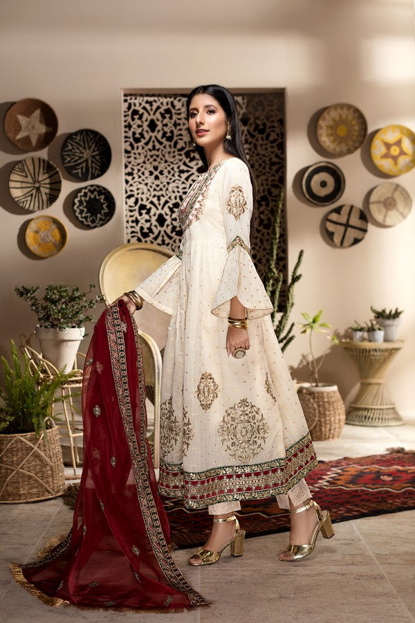 3-PC Stitched Jacquard Suit