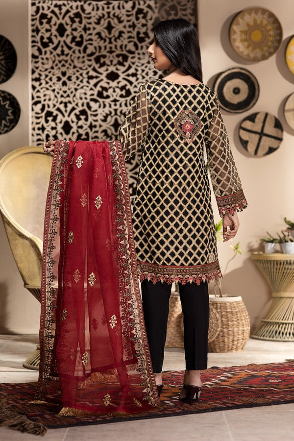 3-PC Stitched Jacquard Suit