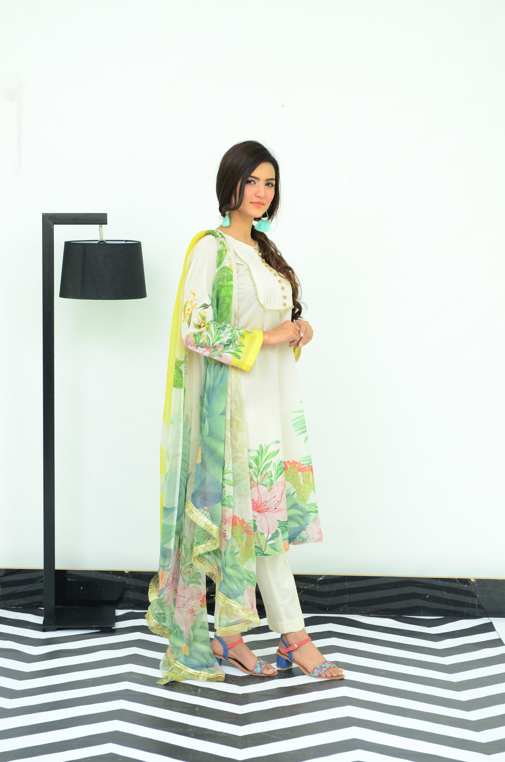 3-PC Unstitched Digital Printed Lawn Suit