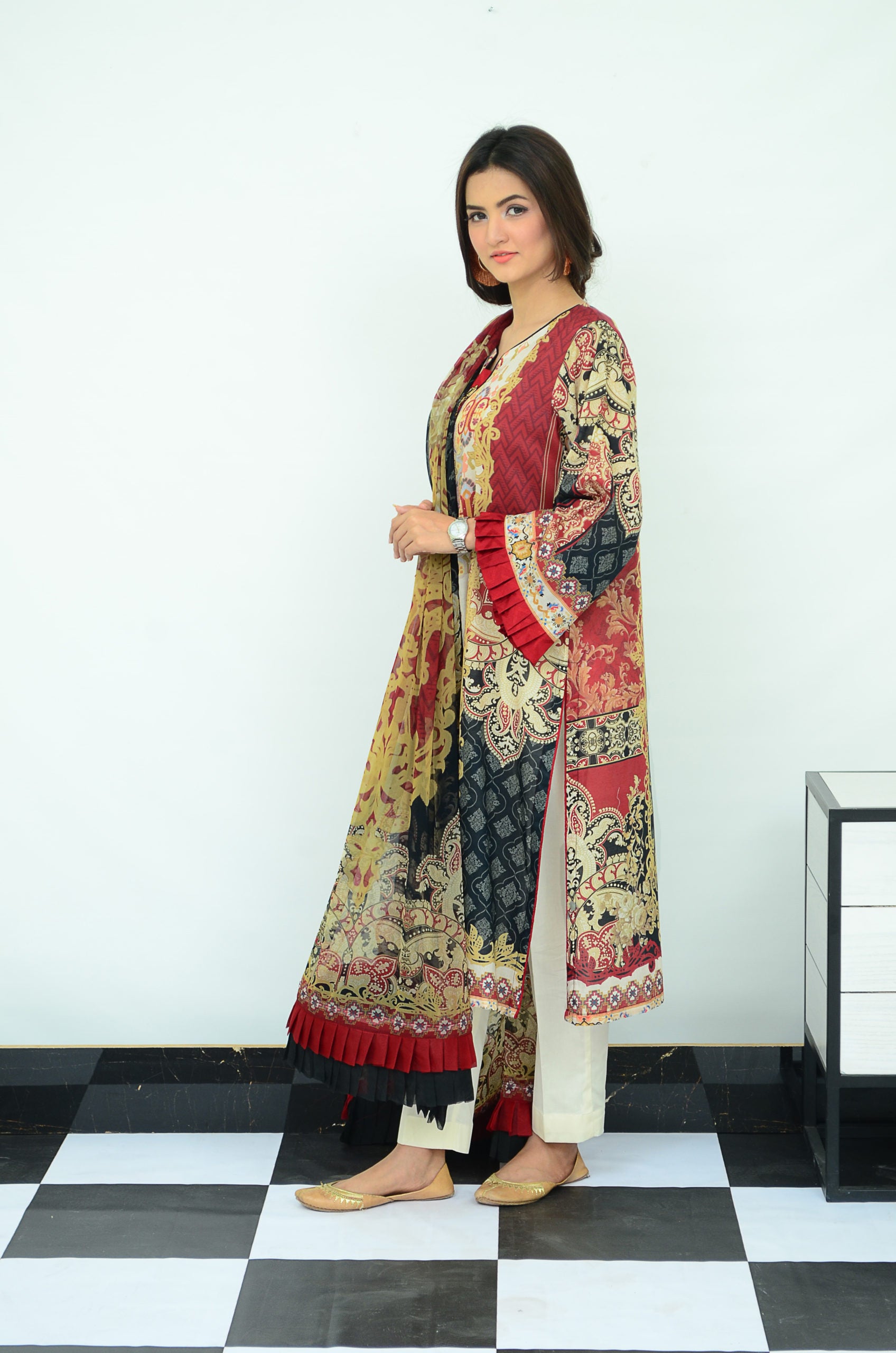 3-PC Unstitched Digital Printed Lawn Suit