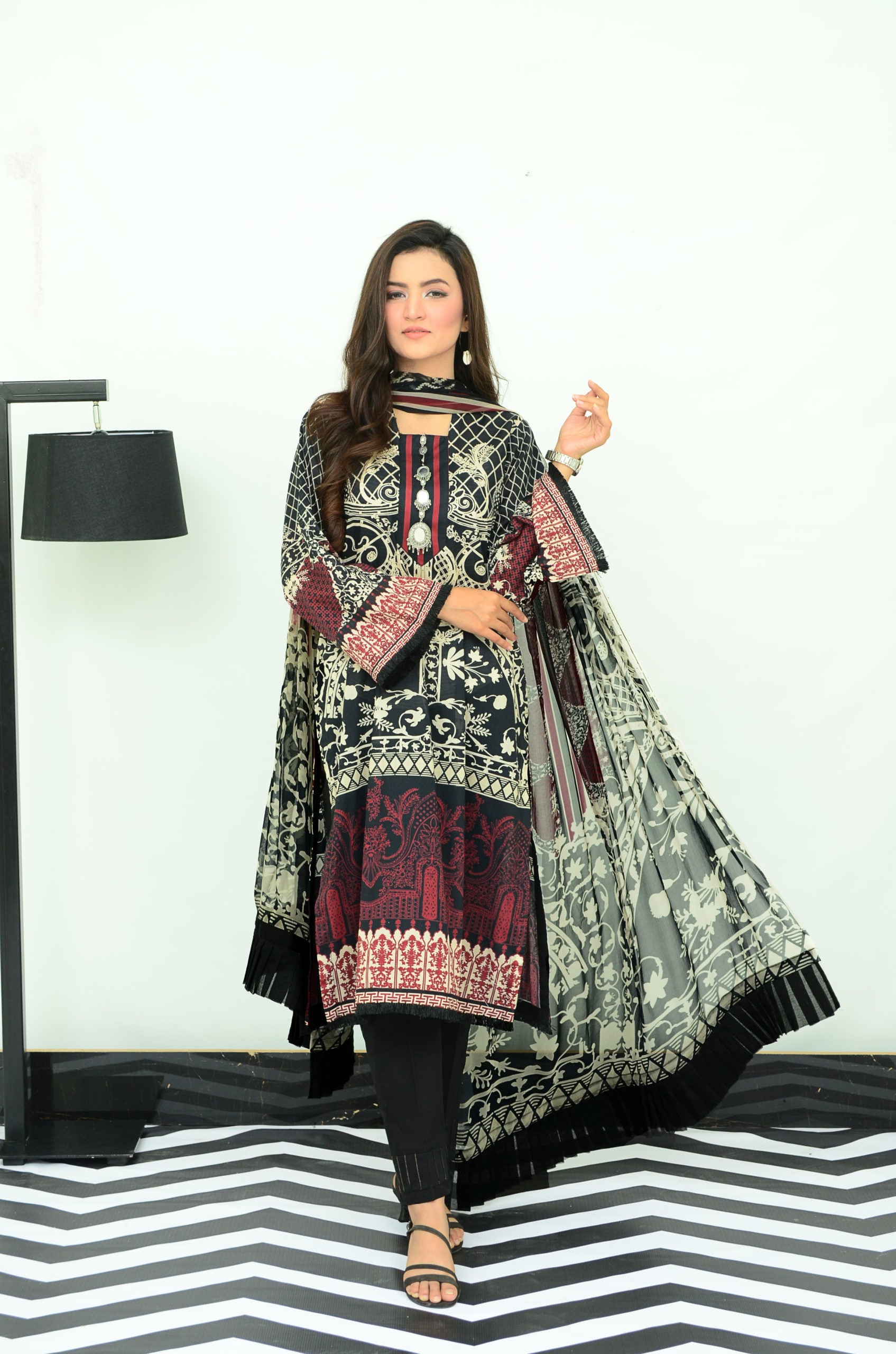 3-PC Unstitched Digital Printed Lawn Suit