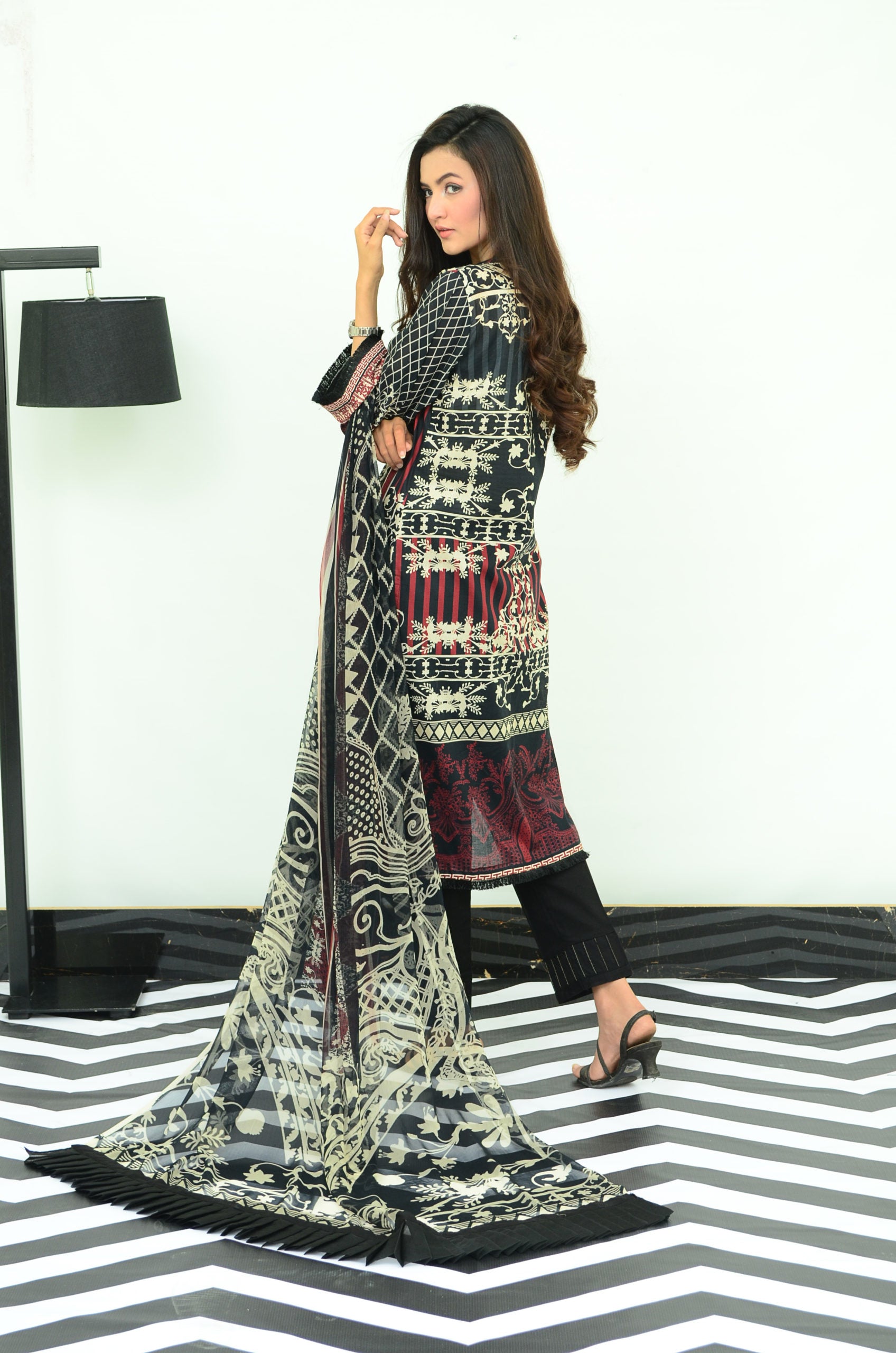 3-PC Unstitched Digital Printed Lawn Suit