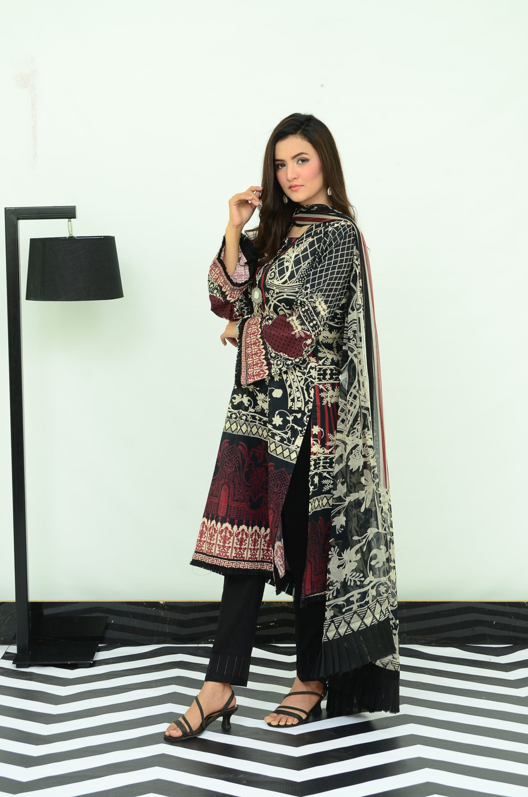 3-PC Unstitched Digital Printed Lawn Suit