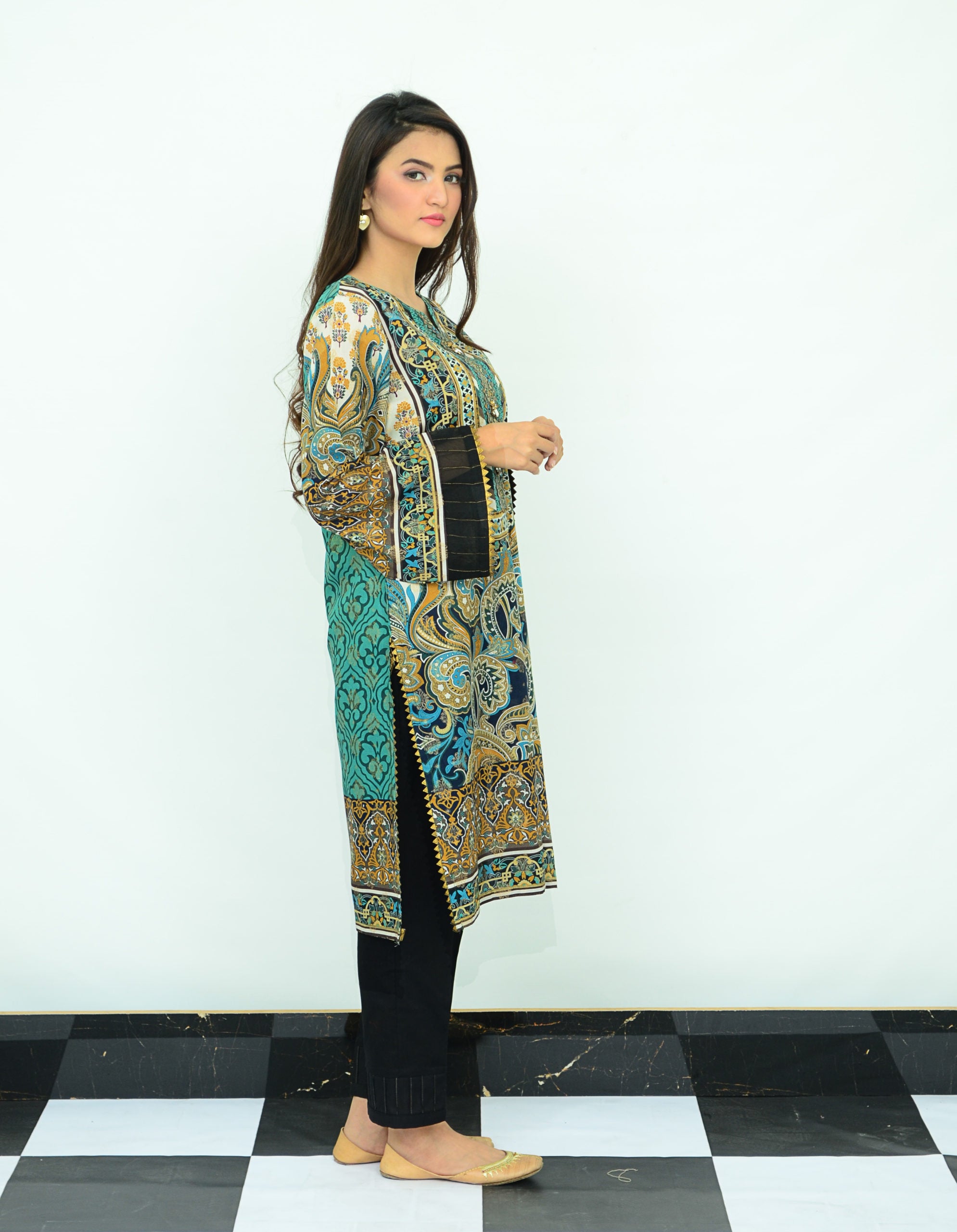 1-PC Unstitched Jacquard Kurti