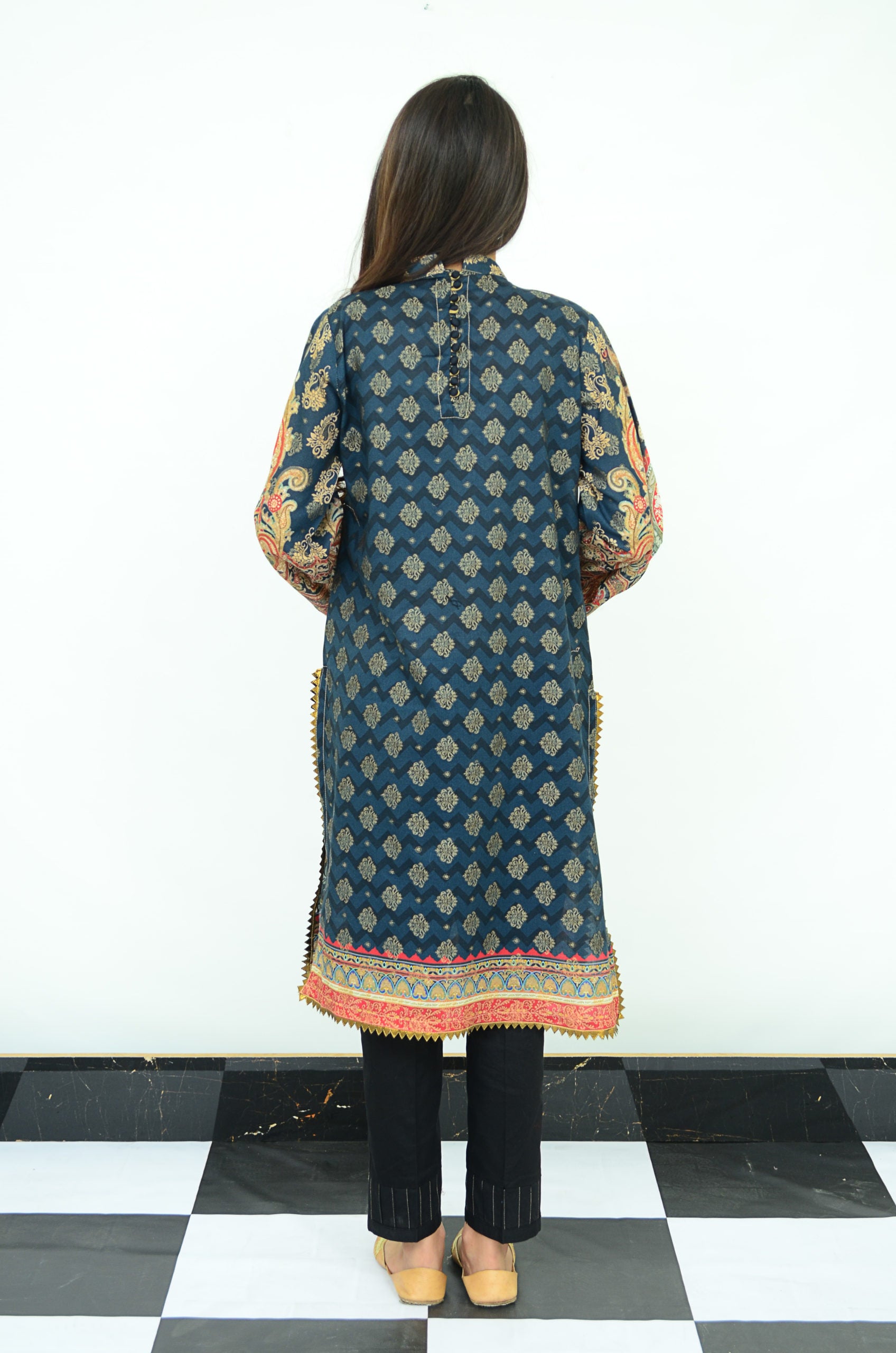 1-PC Unstitched Jacquard Kurti