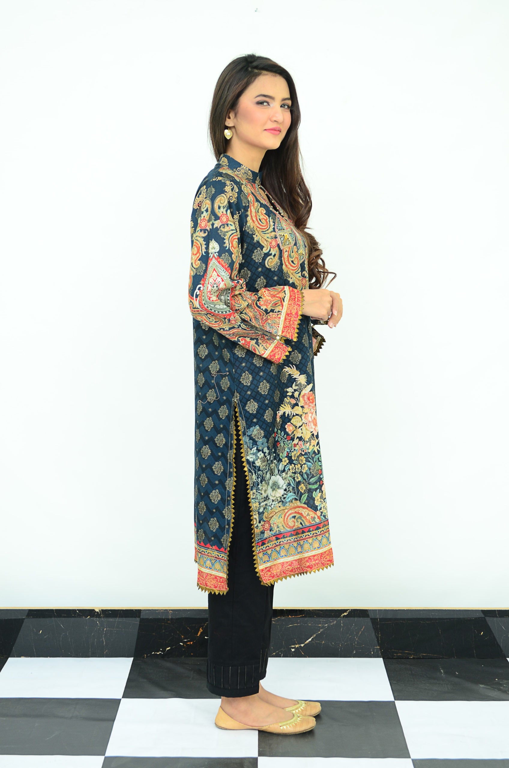 1-PC Unstitched Jacquard Kurti