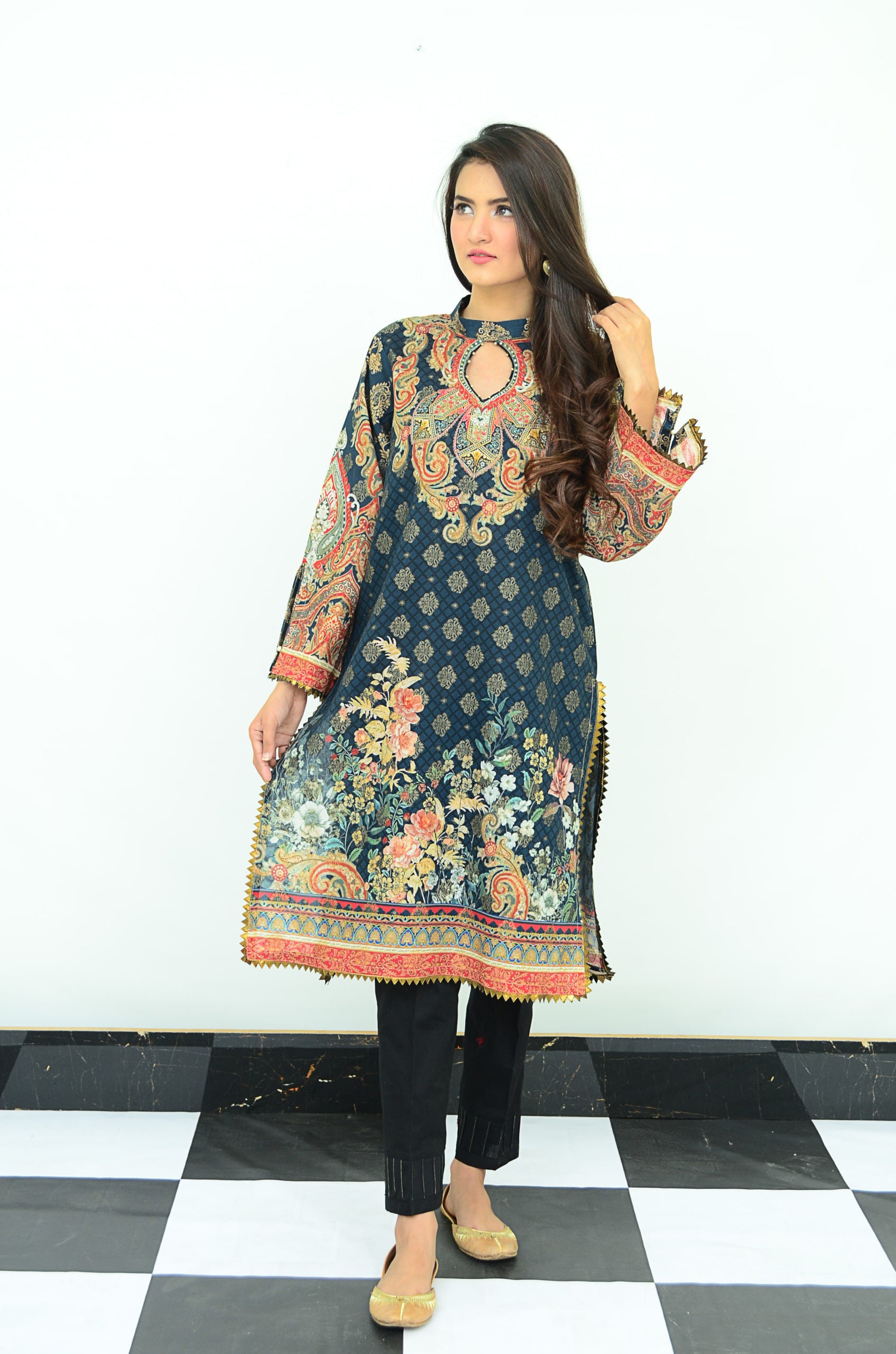 1-PC Unstitched Jacquard Kurti