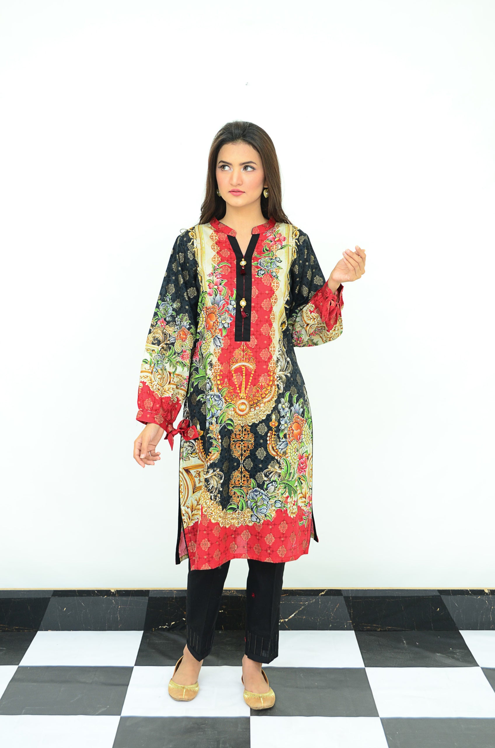 1-PC Unstitched Jacquard Kurti