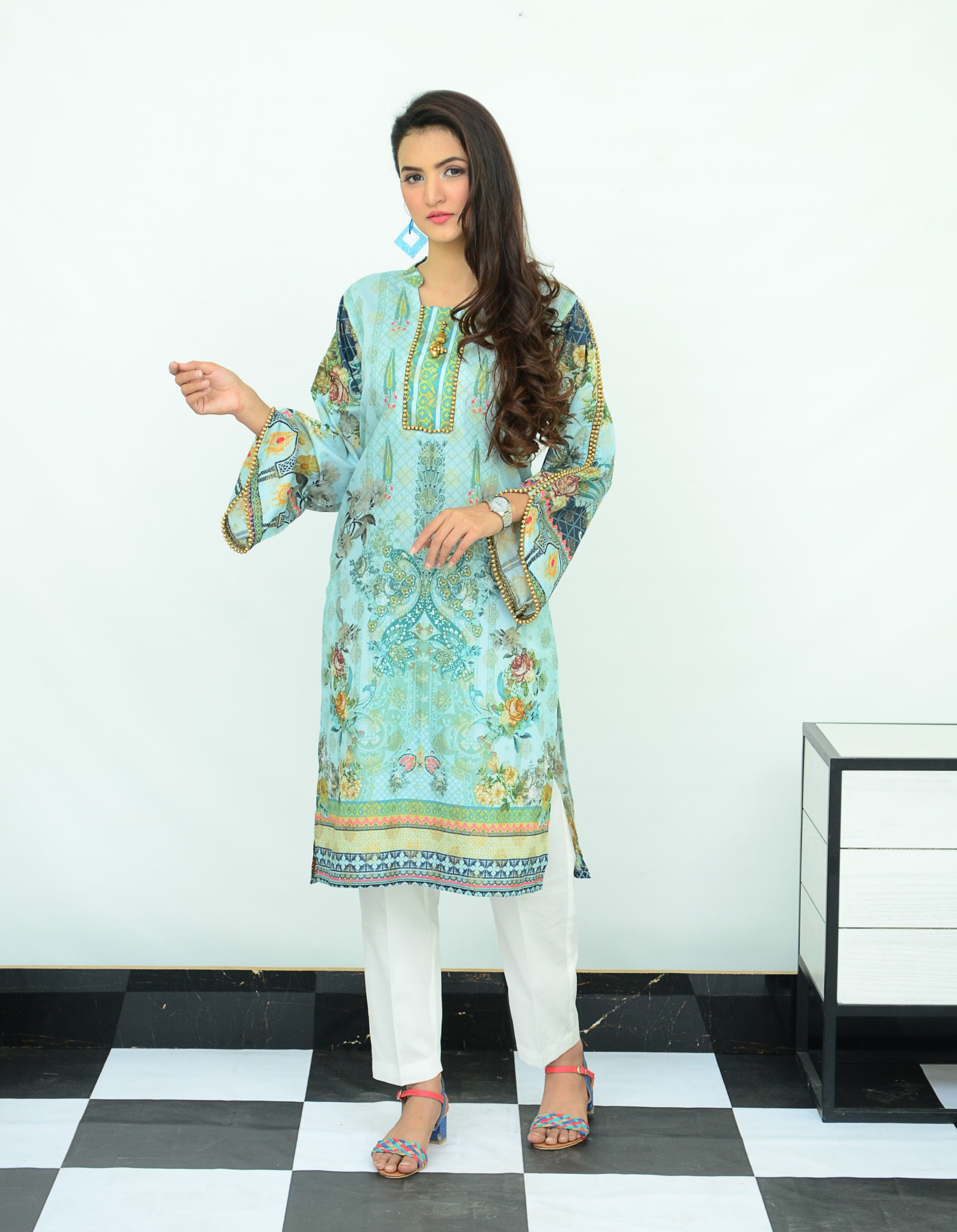 1-PC Unstitched Jacquard Kurti